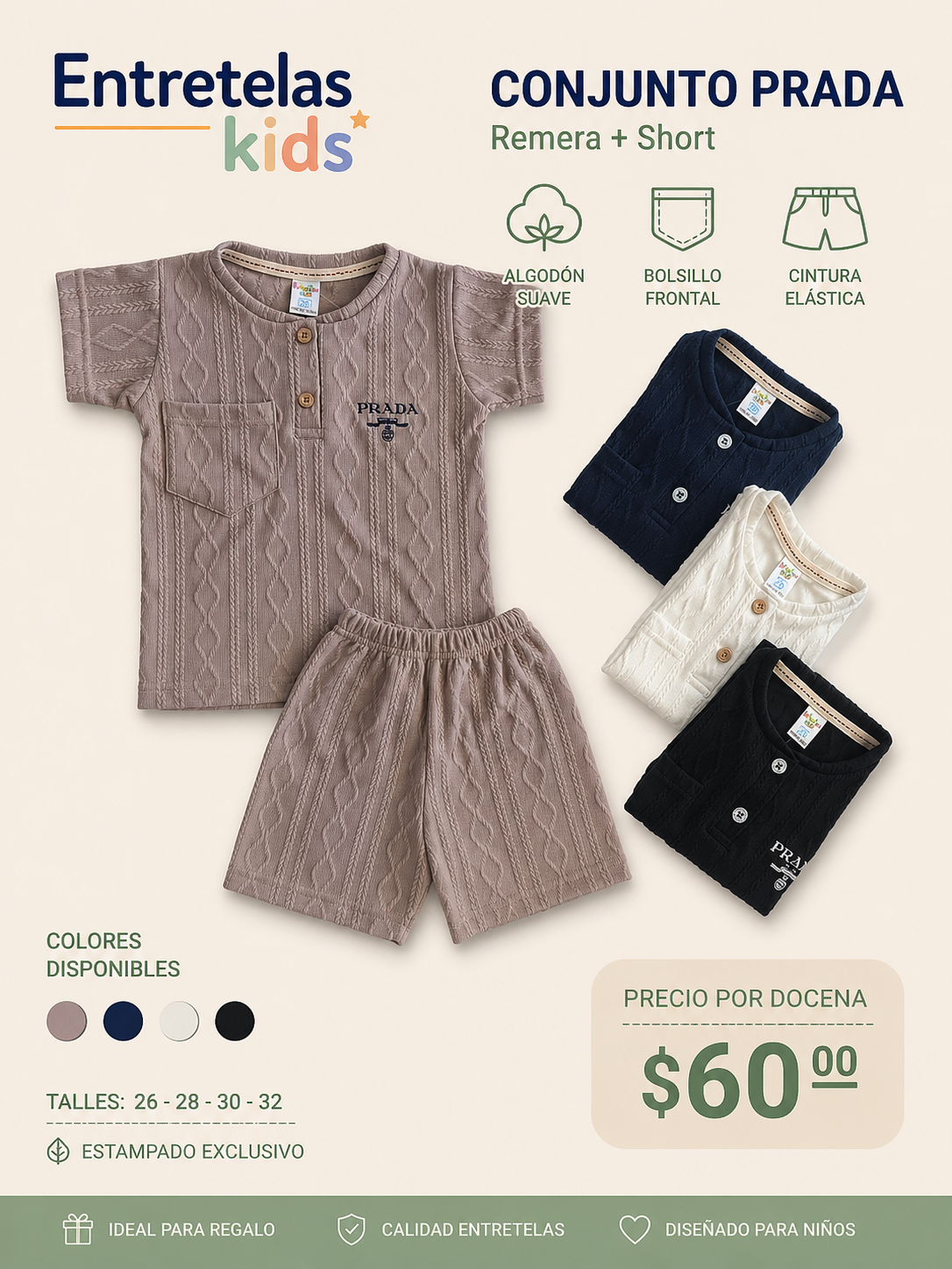 Conjunto textura chino mega