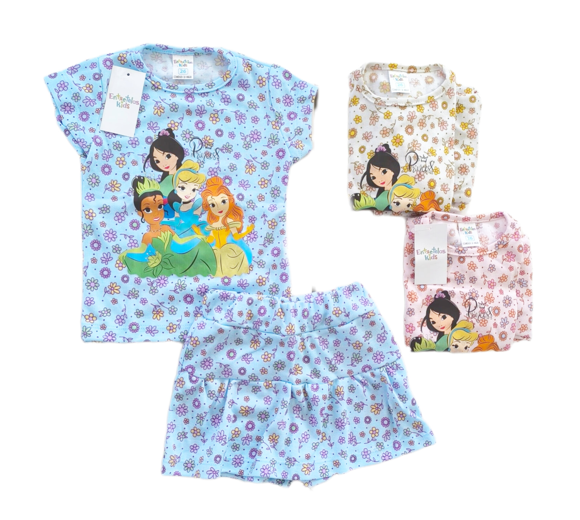 Conjunto Falda shot princesas