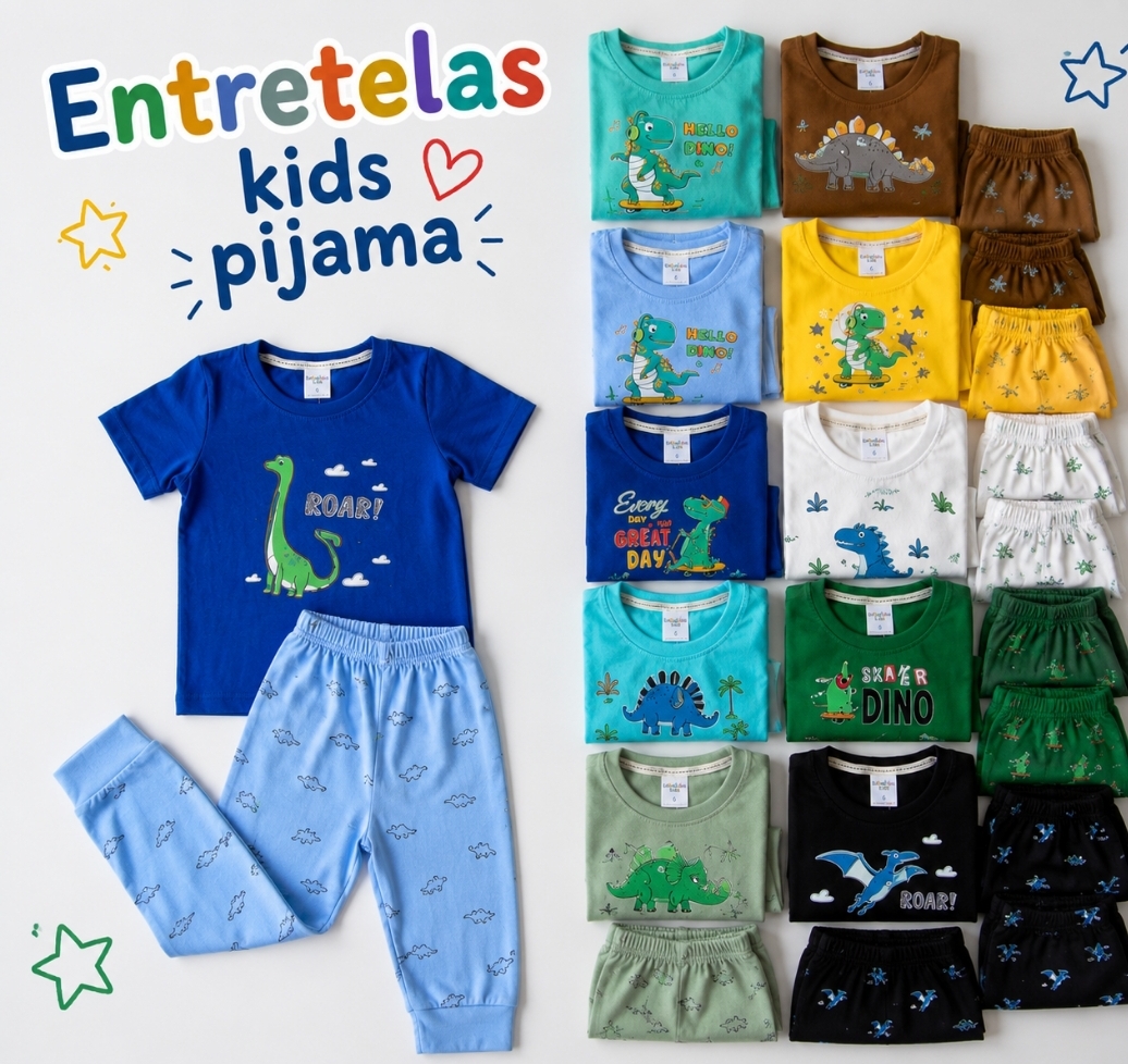 Pijama manga corta dino