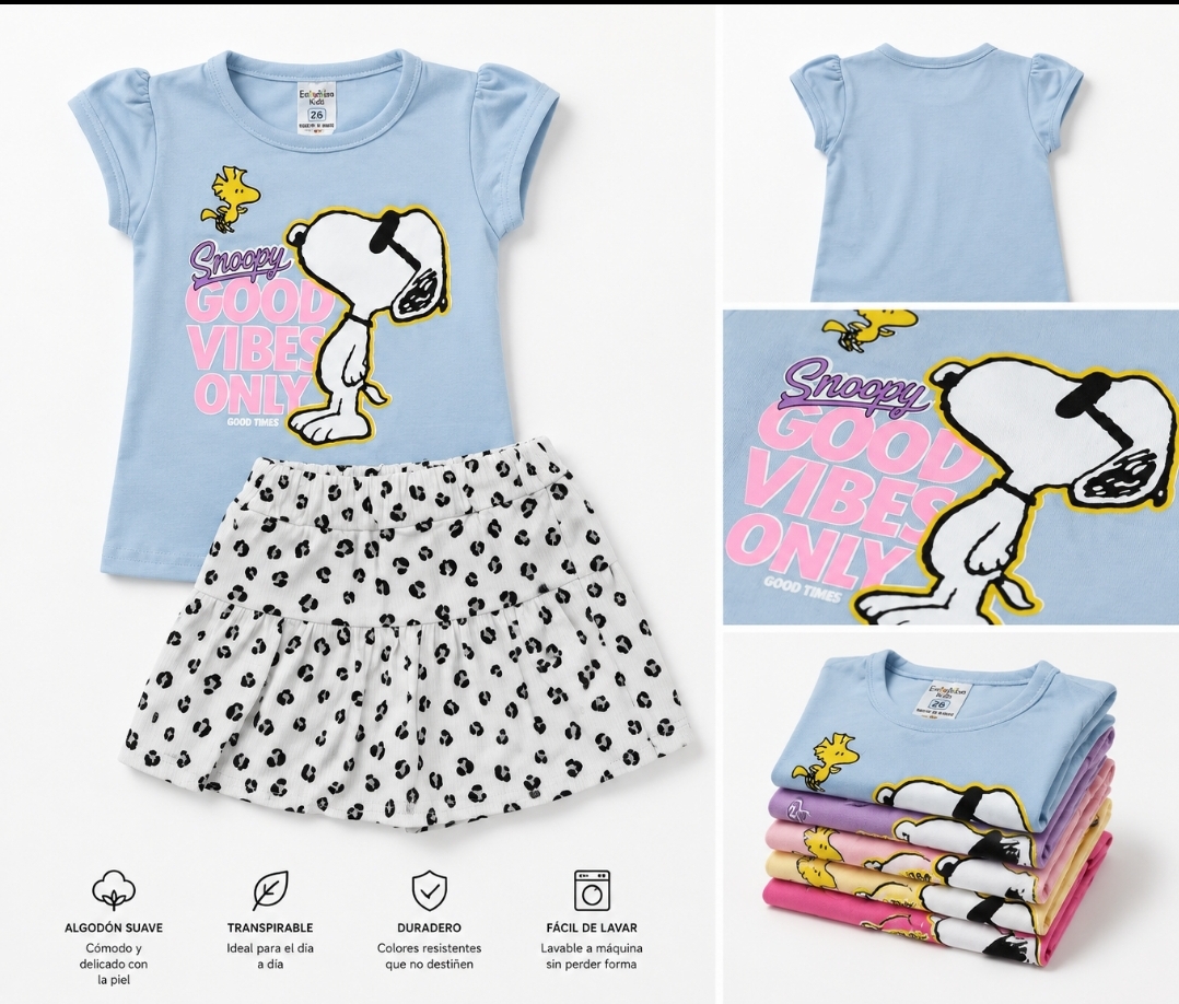Conjunto paulina snoopy