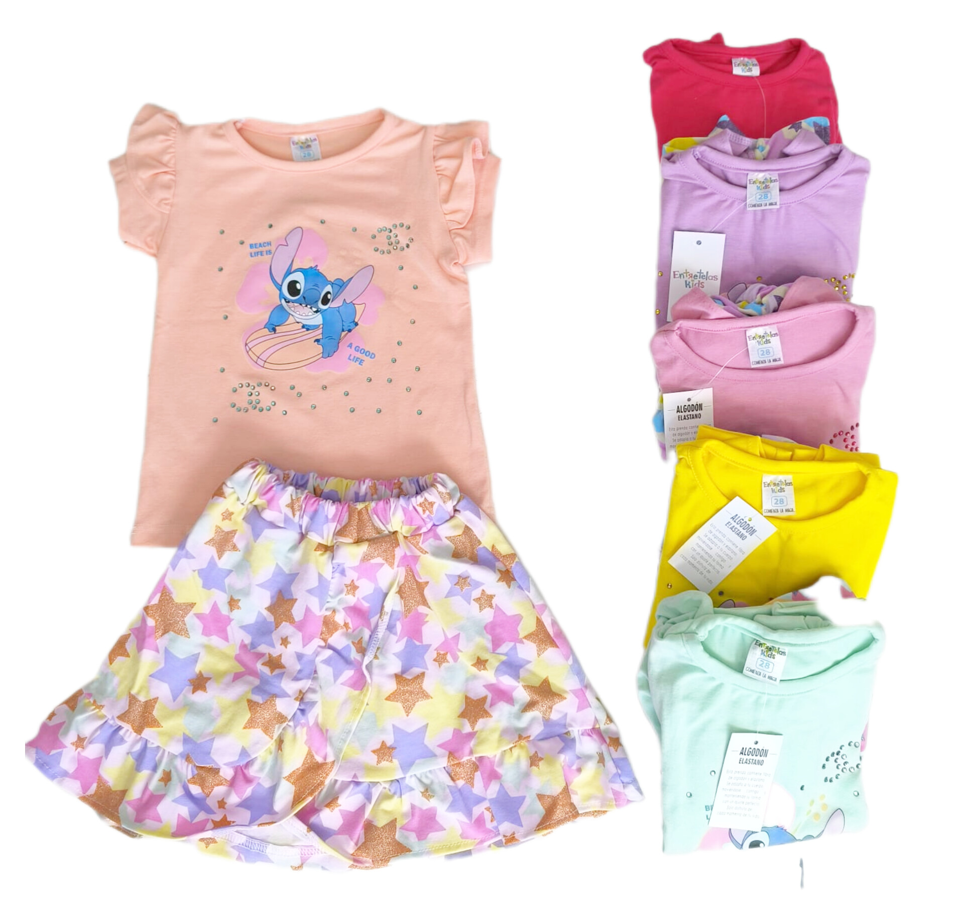 Conjunto Falda stick estrella