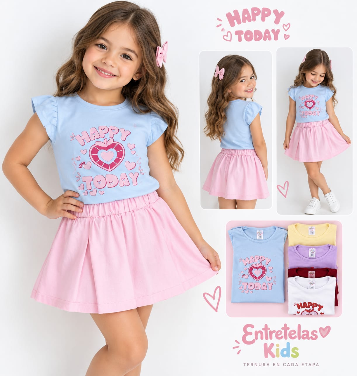 Conjunto corazón falda short